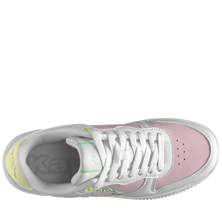 Sneakers Unisex LOGO  MASERTA Low Cut WHITE-PINK LT Dressed Back (jpg Rgb)		