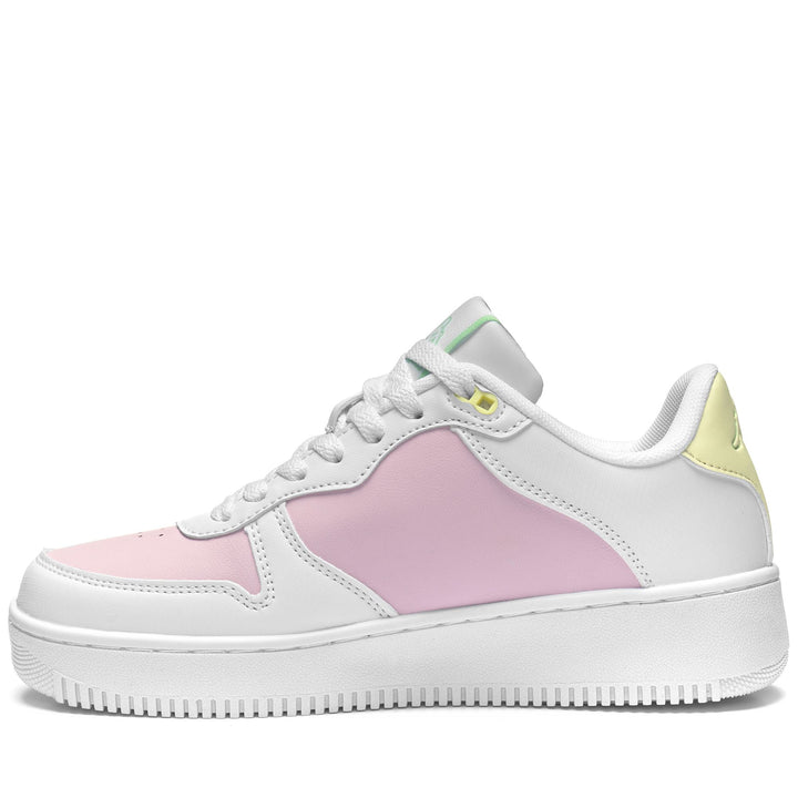 Sneakers Unisex LOGO  MASERTA Low Cut WHITE-PINK LT Dressed Side (jpg Rgb)		