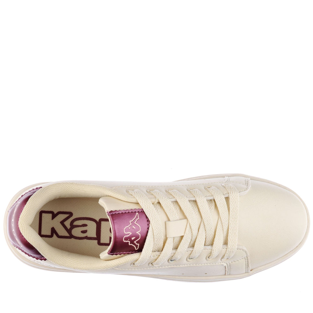 Sneakers Woman LOGO ISABEL Low Cut BEIGE LT-PURPLE Dressed Back (jpg Rgb)		