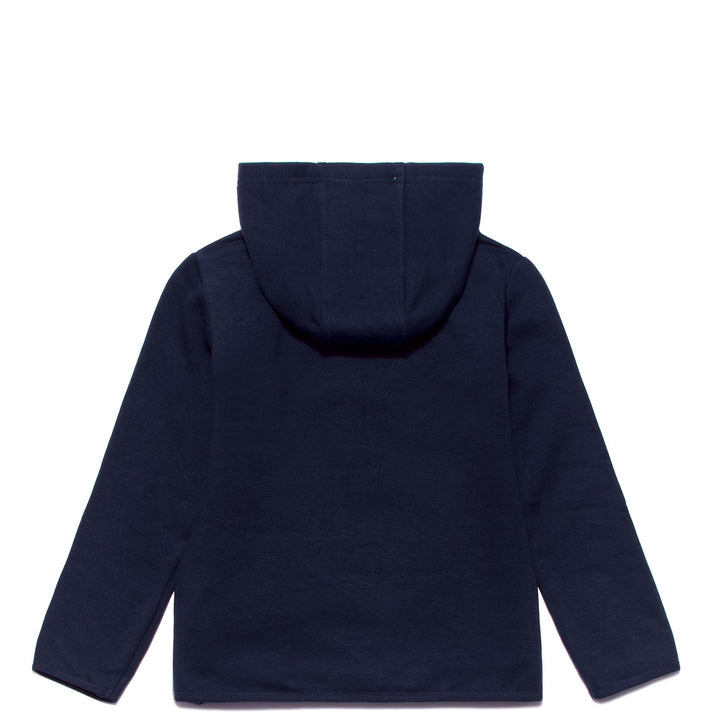 Fleece Boy LOGO BAZILO KID Jumper BLUE DK Dressed Front (jpg Rgb)	