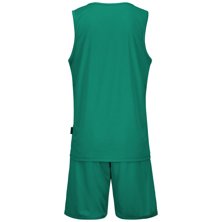 SETS Man KAPPA4BASKET DANCOSI Shorts / Tank GREEN-WHITE Dressed Side (jpg Rgb)		