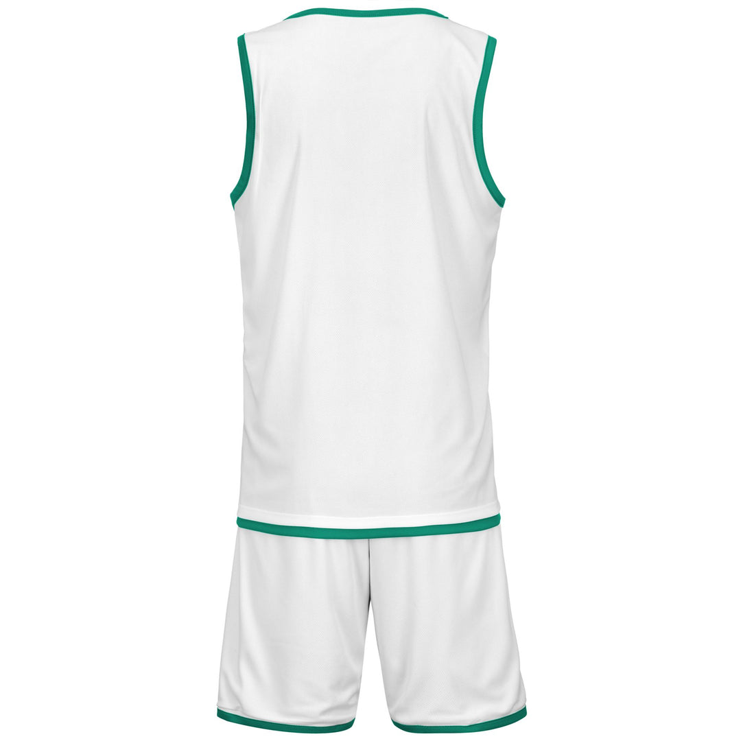 SETS Man KAPPA4BASKET DANCOSI Shorts / Tank GREEN-WHITE Dressed Front Double		