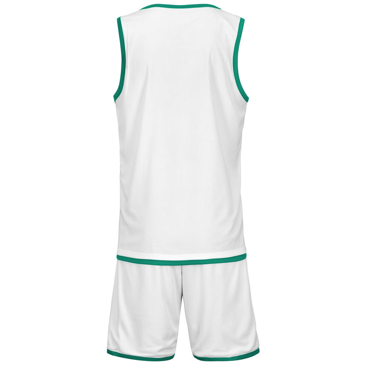 SETS Man KAPPA4BASKET DANCOSI Shorts / Tank GREEN-WHITE Dressed Front Double		