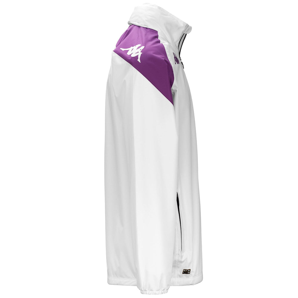 Jackets Man ADVERZIP PRO 7 VALLADOLID Mid WHITE - BRIGHT VIOLET Dressed Front (jpg Rgb)	