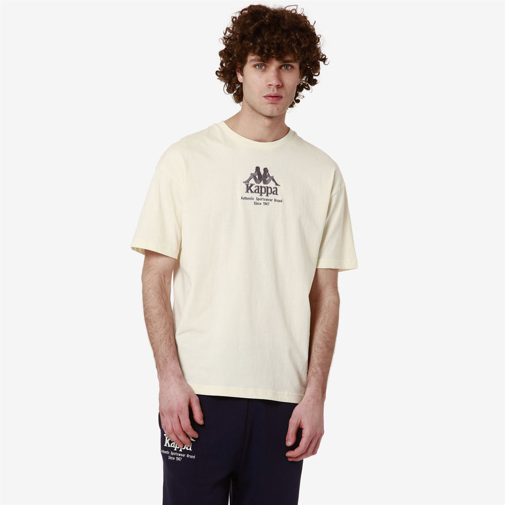 T-ShirtsTop Man AUTHENTIC GASTOR T-Shirt WHITE ANTIQUE - GREY ANTHRACITE Detail (jpg Rgb)			