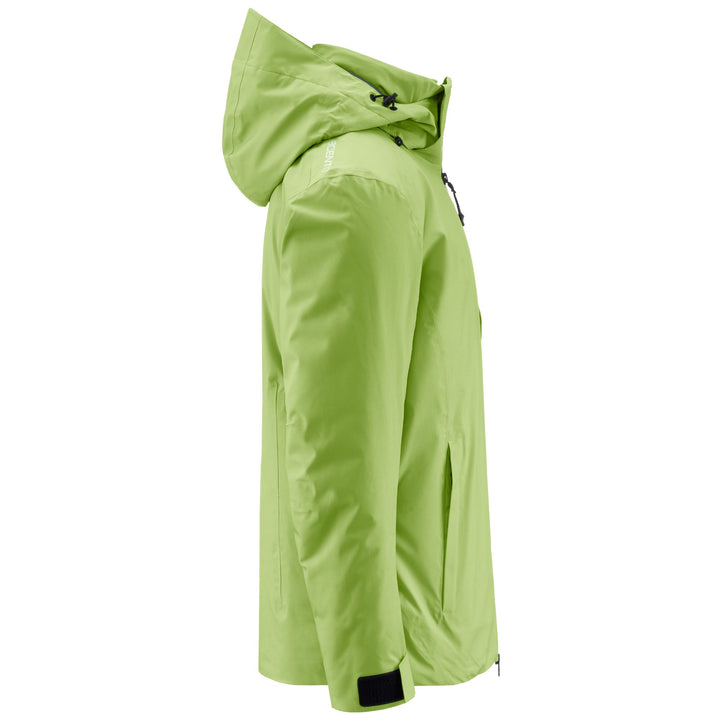 Jackets Man 8CENTO 806 Mid GREEN GLOWING - BLACK Dressed Front (jpg Rgb)	