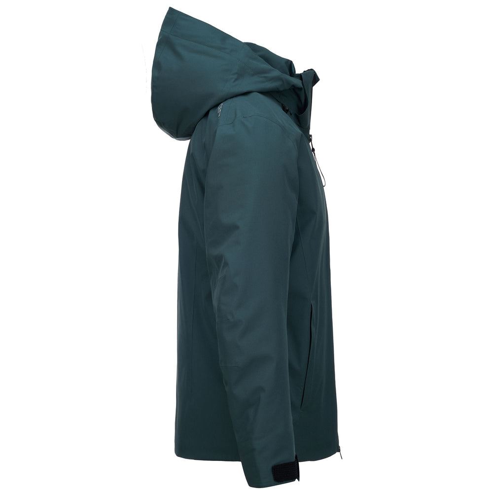 Jackets Man 8CENTO 806 Mid GREEN DARKES - BLACK Dressed Front (jpg Rgb)	