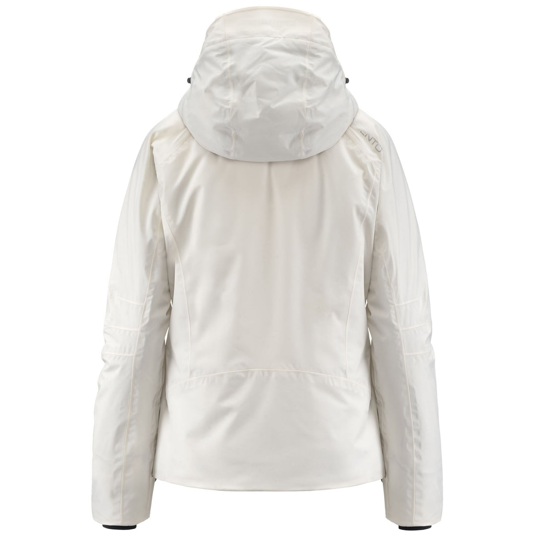 Jackets Woman 8CENTO 810 Mid WHITE COCONUT - BLACK Dressed Side (jpg Rgb)		