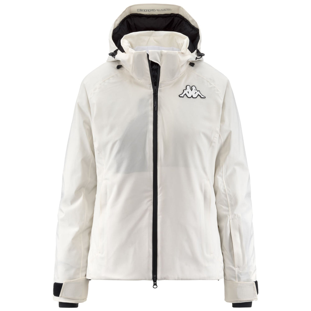 Jackets Woman 8CENTO 810 Mid WHITE COCONUT - BLACK Photo (jpg Rgb)			