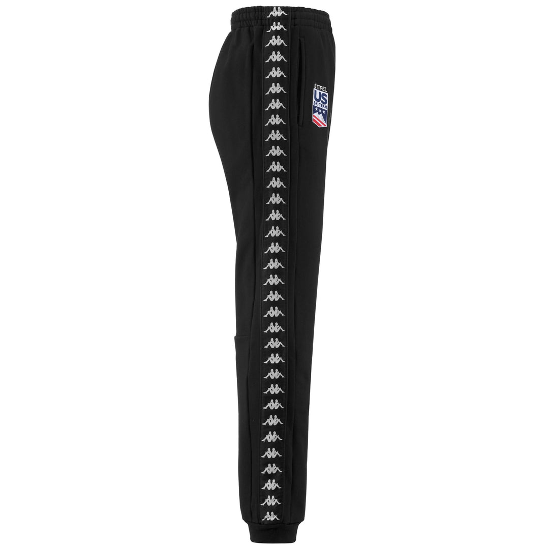 Pants Man 222 BANDA ARUFINZIP US Sport Trousers BLACK Dressed Front (jpg Rgb)	