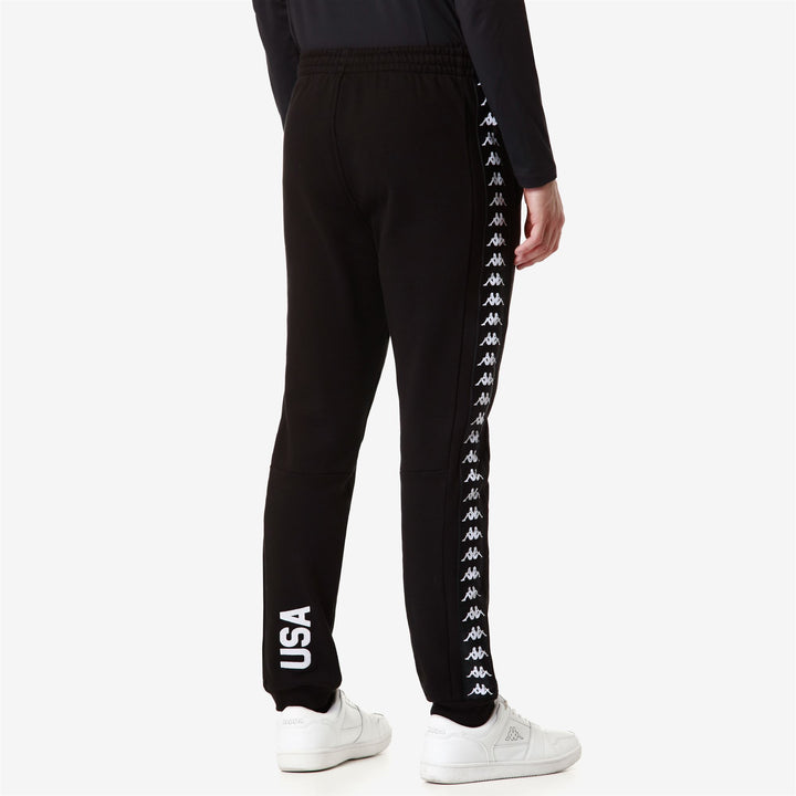 Pants Man 222 BANDA ARUFINZIP US Sport Trousers BLACK Detail Double				