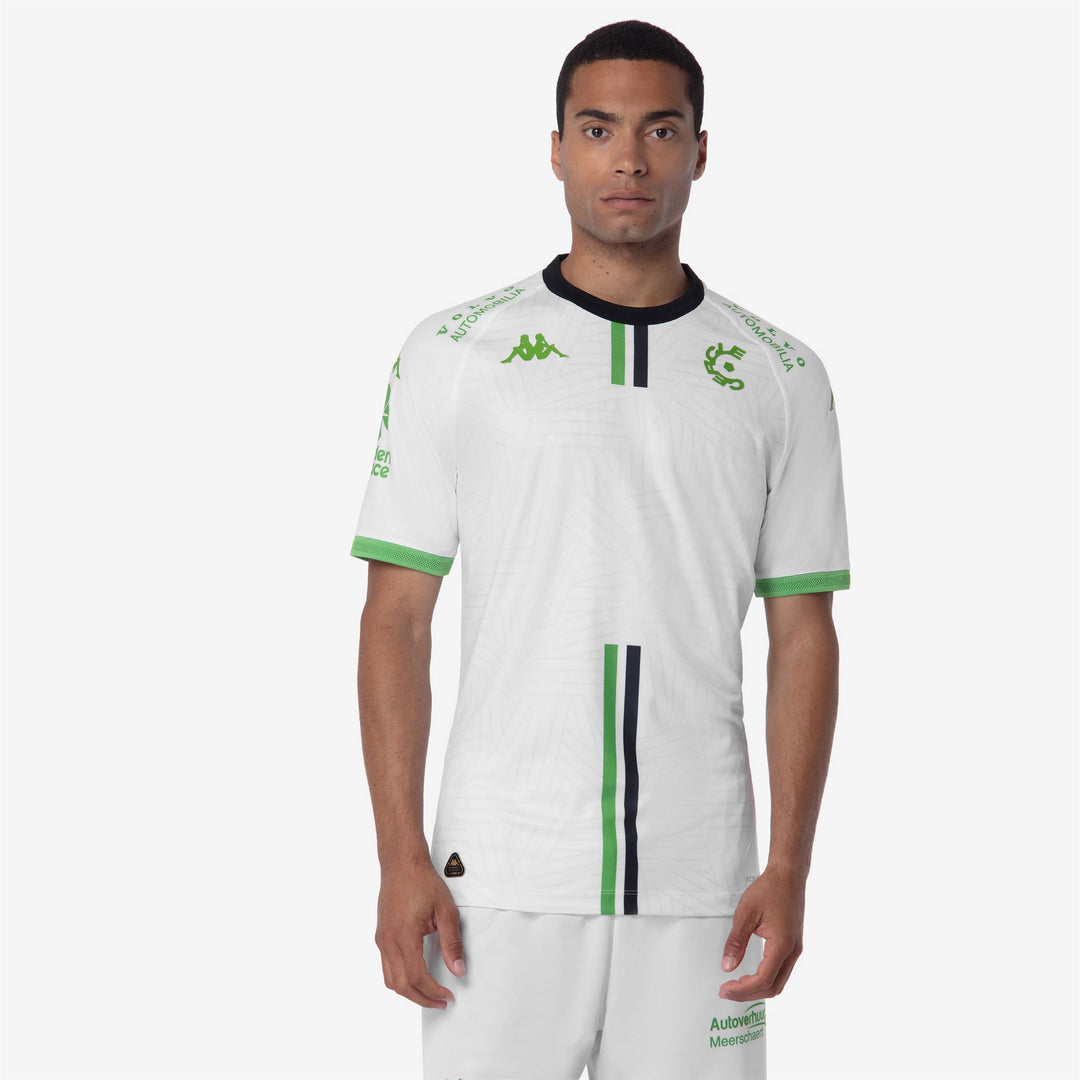 Active Jerseys Man KOMBAT PRO 2025 BRUGGE Shirt WHITE-BLACK-GREEN APPLE Detail (jpg Rgb)			