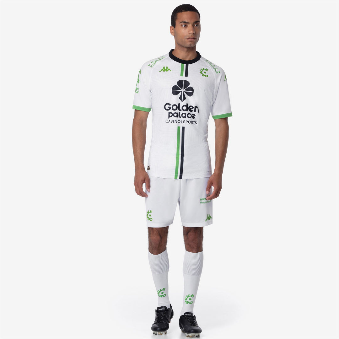 Active Jerseys Man KOMBAT PRO 2025 BRUGGE Shirt WHITE-BLACK-GREEN APPLE SPONSOR Dressed Back (jpg Rgb)		