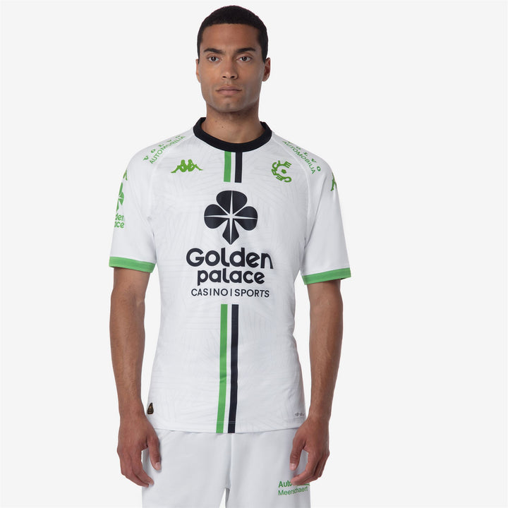 Active Jerseys Man KOMBAT PRO 2025 BRUGGE Shirt WHITE-BLACK-GREEN APPLE SPONSOR Detail (jpg Rgb)			