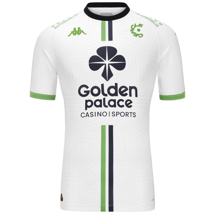 Active Jerseys Man KOMBAT PRO 2025 BRUGGE Shirt WHITE-BLACK-GREEN APPLE SPONSOR Photo (jpg Rgb)			