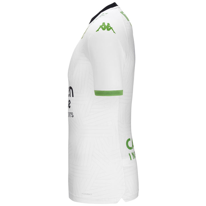 Active Jerseys Man KOMBAT PRO 2025 BRUGGE Shirt WHITE-BLACK-GREEN APPLE SPONSOR Dressed Front (jpg Rgb)	