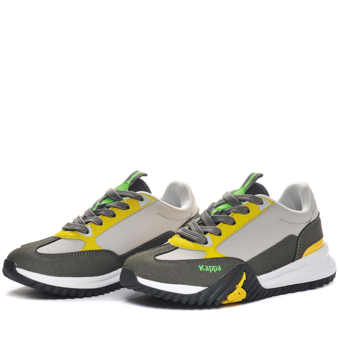 Sneakers Kid unisex AUTHENTIC ARKLOW 1 KID Low Cut GREY-GREY GRANITE-NEON GREEN Detail (jpg Rgb)			