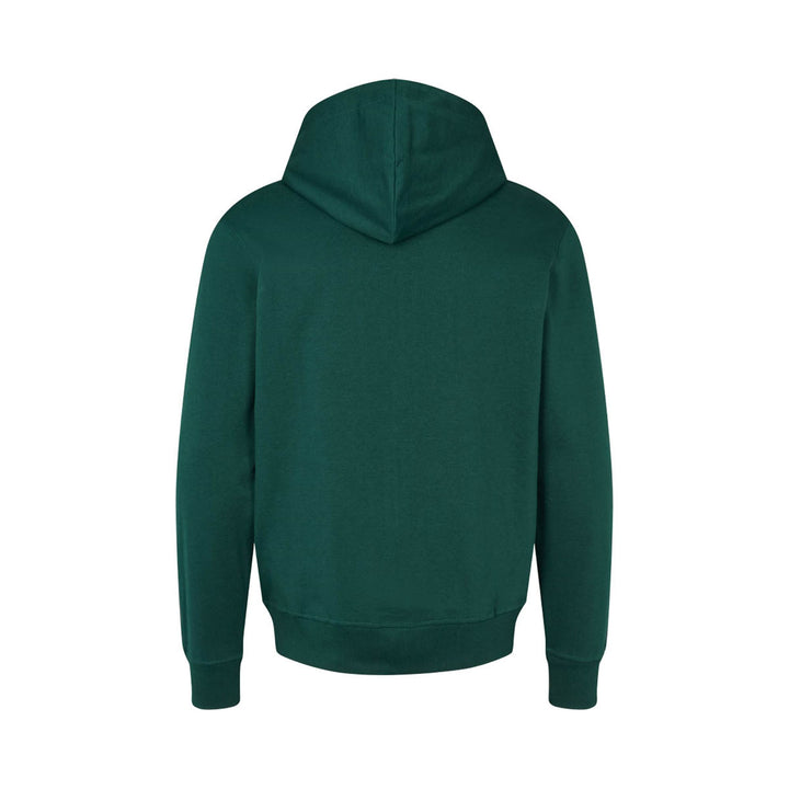 Fleece Man AUTHENTIC PILLA Jumper GREEN DK-WHITE MILK Dressed Back (jpg Rgb)		