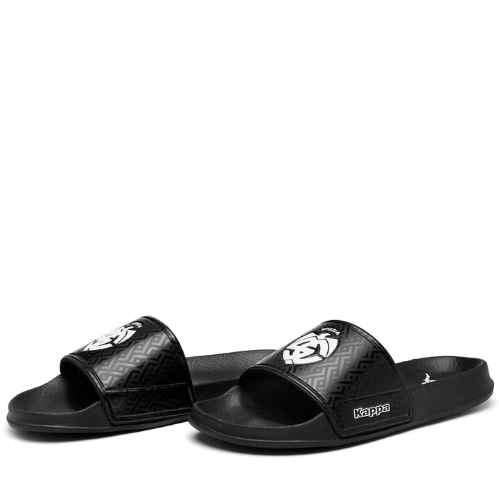 Flip-Flops Unisex NOLES SPEZIA Stripe BLACK-WHITE Detail (jpg Rgb)			