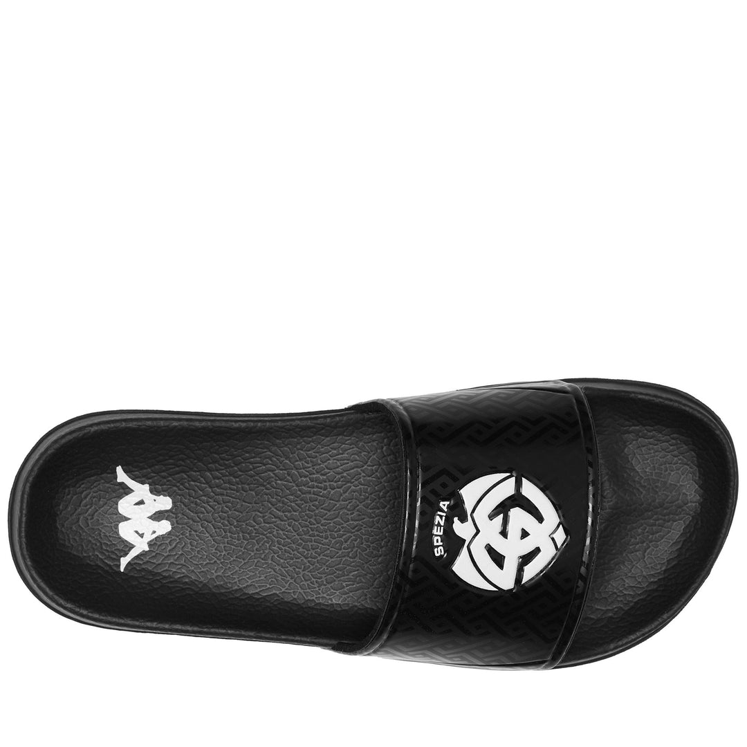 Flip-Flops Unisex NOLES SPEZIA Stripe BLACK-WHITE Dressed Back (jpg Rgb)		