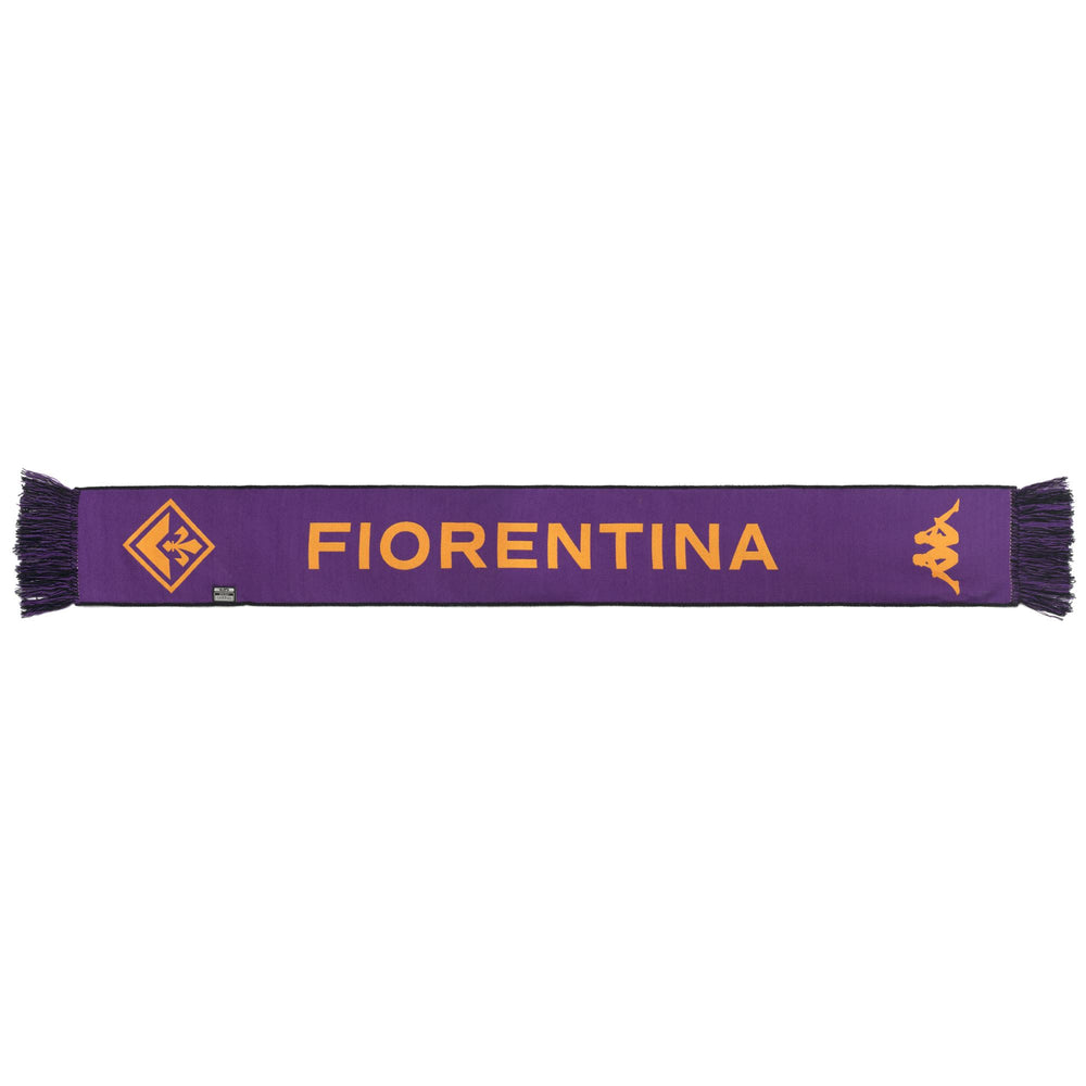 Scarves Unisex SUPPORTER ACARF FIORENTINA SCARF BLACK-VIOLET INDIGO Dressed Front (jpg Rgb)	