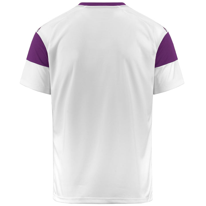 Active Jerseys Man KAPPA4FOOTBALL DARETO Shirt WHITE-VIOLET INDIGO Dressed Side (jpg Rgb)		