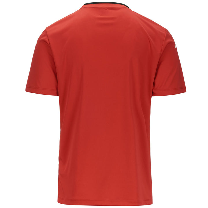 Active Jerseys Man KAPPA4FOOTBALL BUGO Shirt RED CHINESE - BLACK Dressed Side (jpg Rgb)		