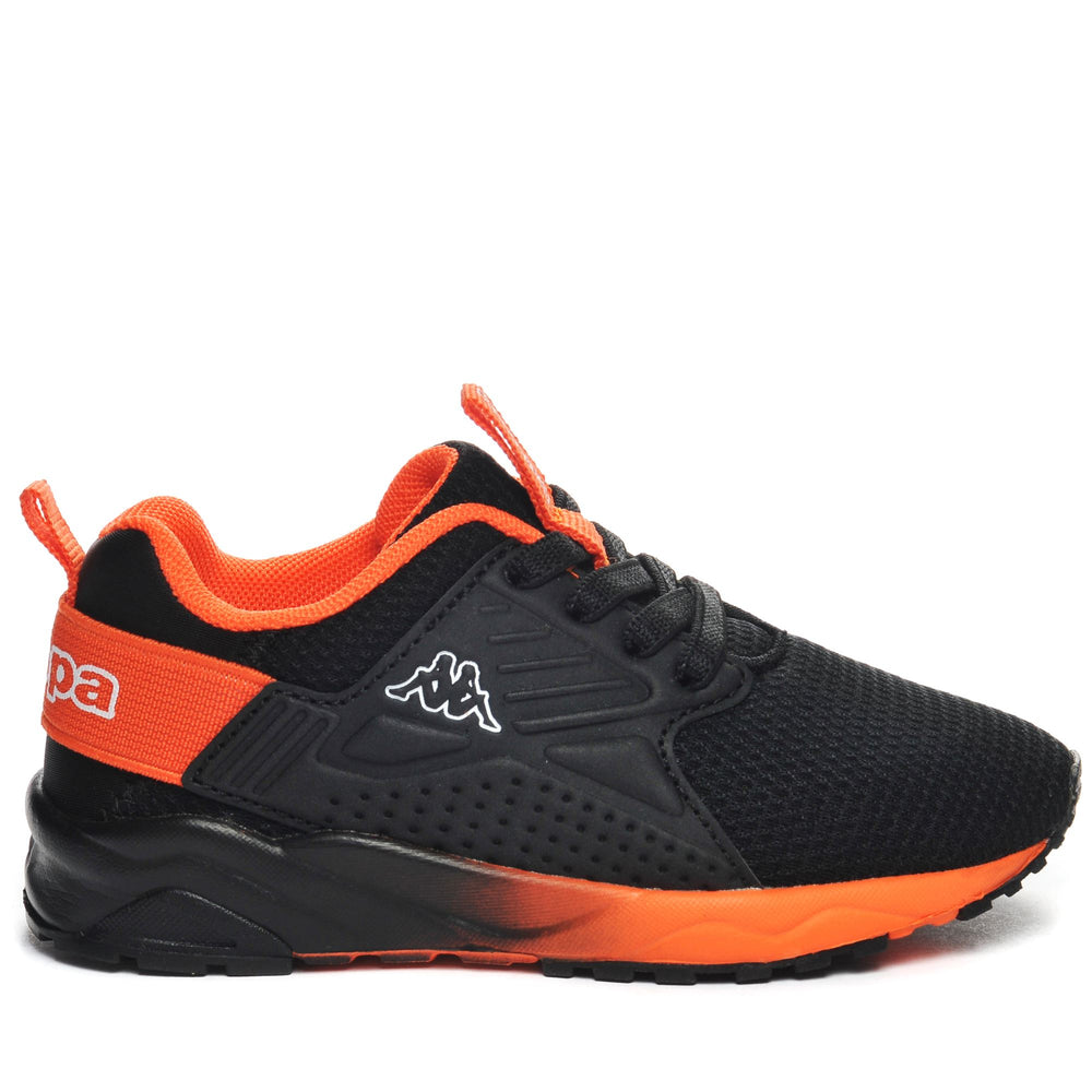 Sneakers Kid unisex LOGO SANPUERTO EL INF Low Cut BLACK-ORANGE Photo (jpg Rgb)			