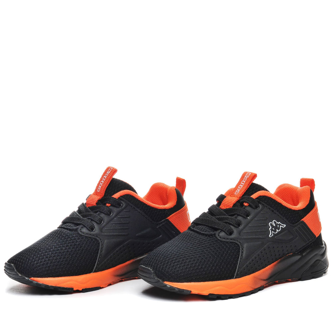 Sneakers Kid unisex LOGO SANPUERTO EL INF Low Cut BLACK-ORANGE Detail (jpg Rgb)			