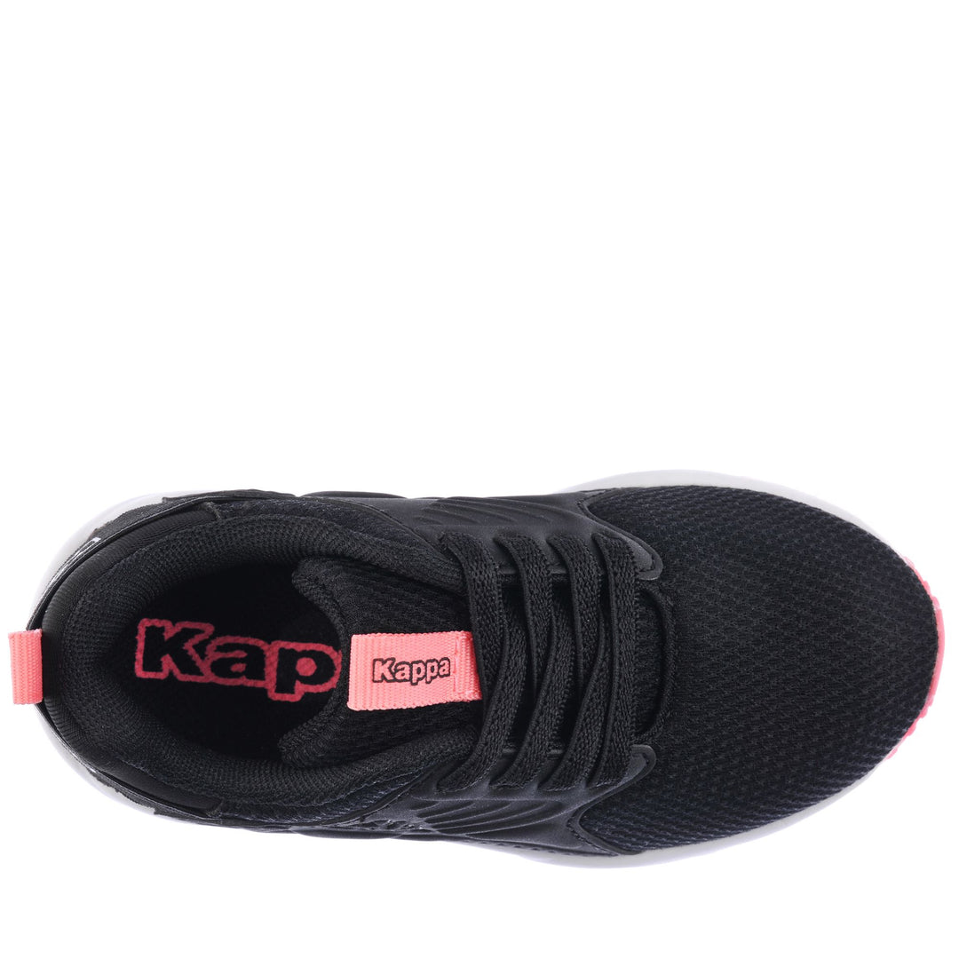 Sneakers Kid unisex LOGO SANPUERTO EL INF Low Cut BLACK-PINK Dressed Back (jpg Rgb)		