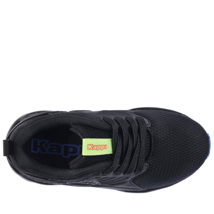 Sneakers Kid unisex LOGO SANPUERTO EL INF Low Cut BLACK-BLUE ROYAL-RED Dressed Back (jpg Rgb)		