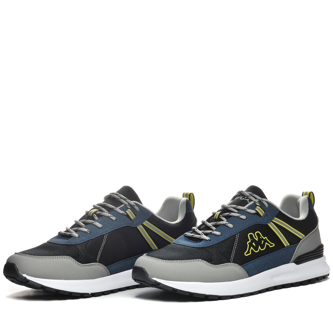 Sneakers Man LOGO ANTOR Low Cut BLACK-AZURE DK-GREEN LT Detail (jpg Rgb)			