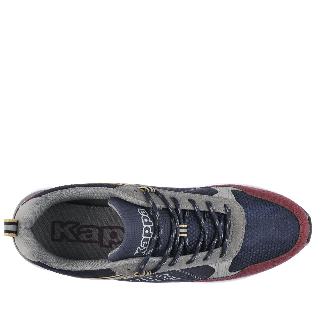 Sneakers Man LOGO ANTOR Low Cut BLUE MARINE-GREY MD-RED DK Dressed Back (jpg Rgb)		