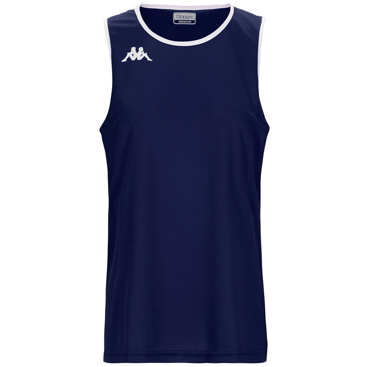 Active Jerseys Man KAPPA4BASKET DANCO Tank BLUE MARINE-WHITE Photo (jpg Rgb)			