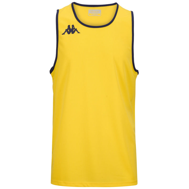 Active Jerseys Man KAPPA4BASKET DANCO Tank YELLOW-BLUE MARINE Photo (jpg Rgb)			