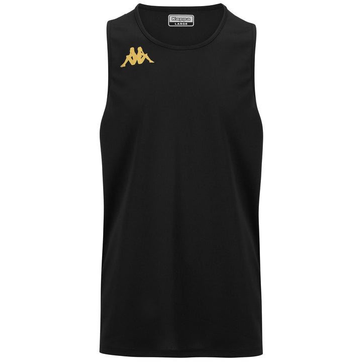 Active Jerseys Man KAPPA4BASKET DANCO Tank BLACK-GOLD Photo (jpg Rgb)			