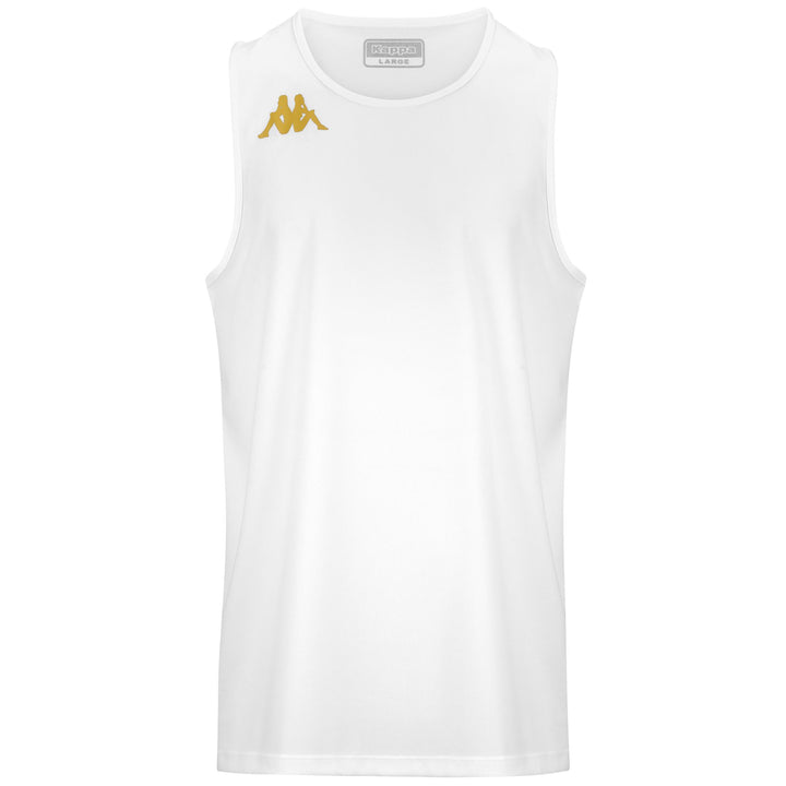 Active Jerseys Man KAPPA4BASKET DANCO Tank WHITE-GOLD Photo (jpg Rgb)			