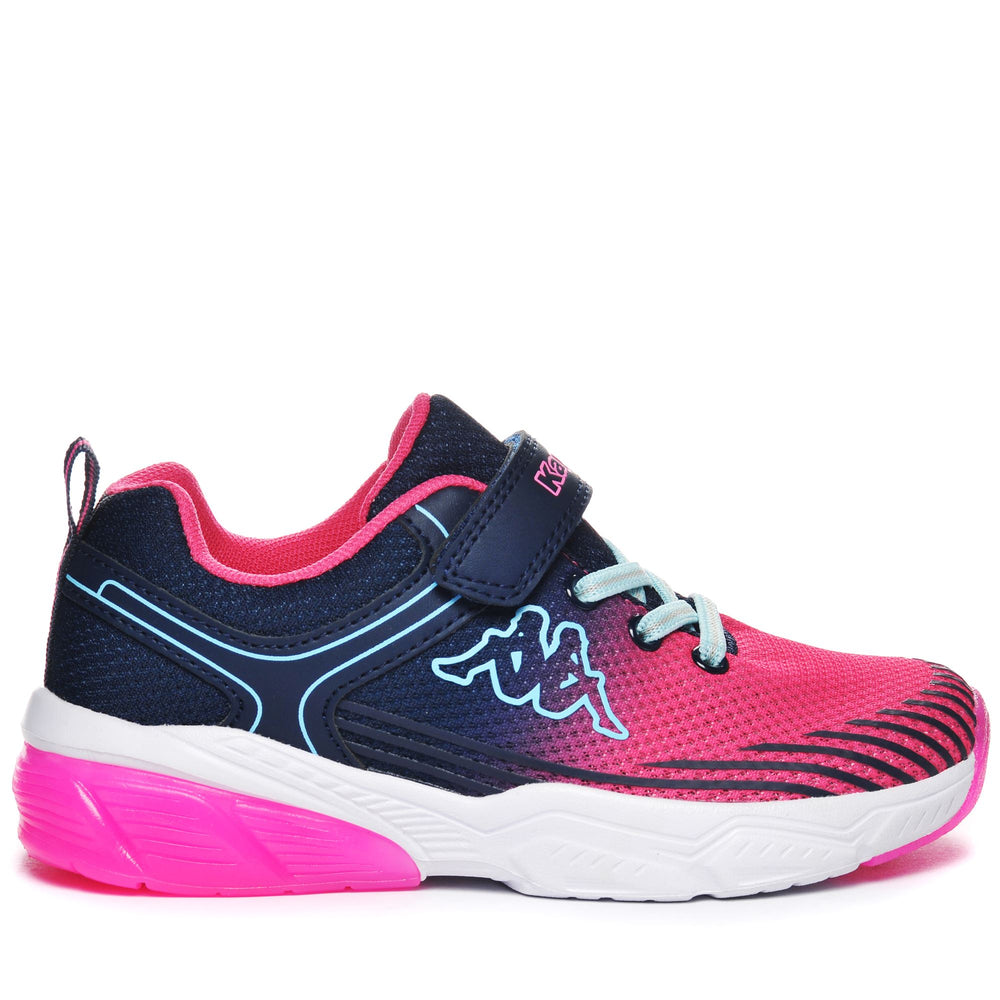 Sneakers Kid unisex LOGO DJUMI EV KID Low Cut BLUE MARINE-PINK FUCSIA Photo (jpg Rgb)			