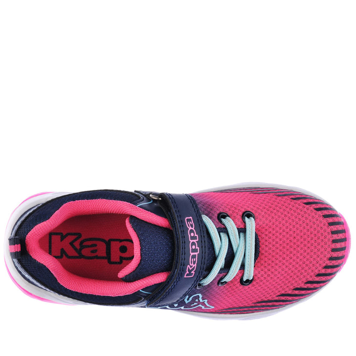 Sneakers Kid unisex LOGO DJUMI EV KID Low Cut BLUE MARINE-PINK FUCSIA Dressed Back (jpg Rgb)		