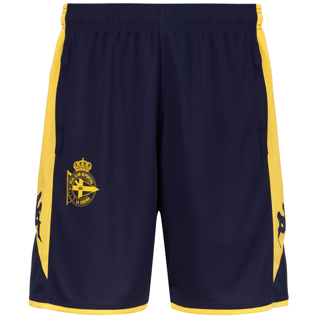 Shorts Man AHORAZIP PRO 7 DEPORTIVO Sport Shorts BLUE MARINE-YELLOW Photo (jpg Rgb)			