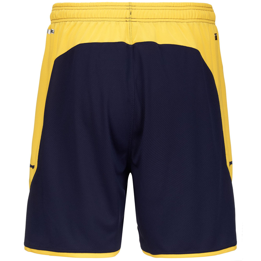 Shorts Man AHORAZIP PRO 7 DEPORTIVO Sport Shorts BLUE MARINE-YELLOW Dressed Side (jpg Rgb)		