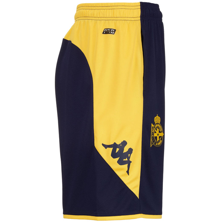 Shorts Man AHORAZIP PRO 7 DEPORTIVO Sport Shorts BLUE MARINE-YELLOW Dressed Front (jpg Rgb)	