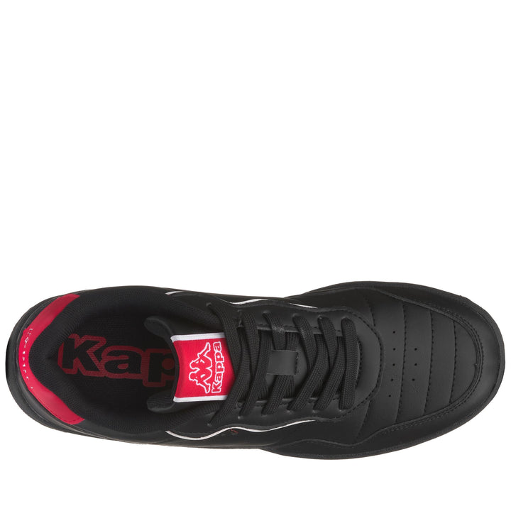 Sneakers Unisex LOGO REENA Low Cut BLACK-RED Dressed Back (jpg Rgb)		