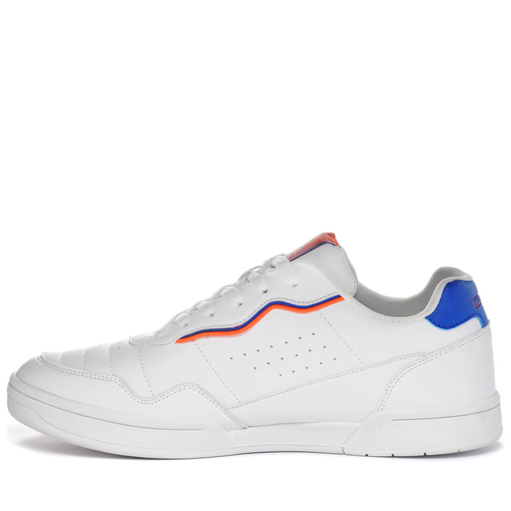 Sneakers Unisex LOGO REENA Low Cut WHITE-BLUE Dressed Side (jpg Rgb)		