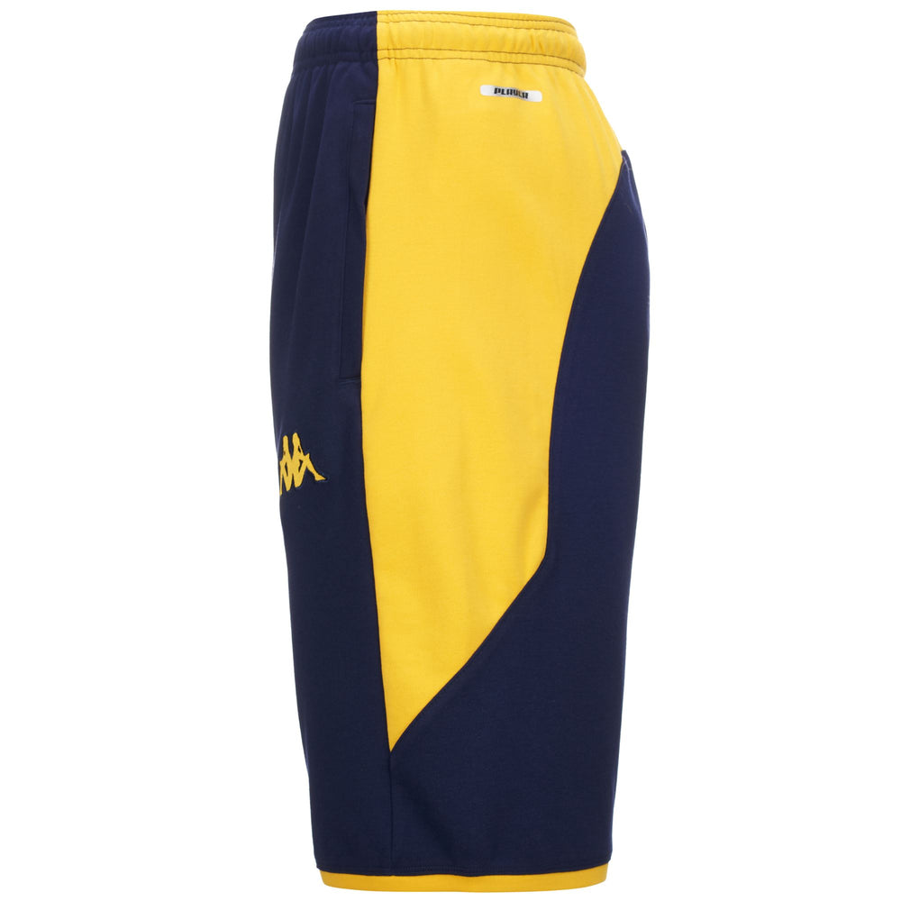 Shorts Man ALOZIP 7 DEPORTIVO Sport Shorts BLUE MARINE-YELLOW Dressed Front (jpg Rgb)	