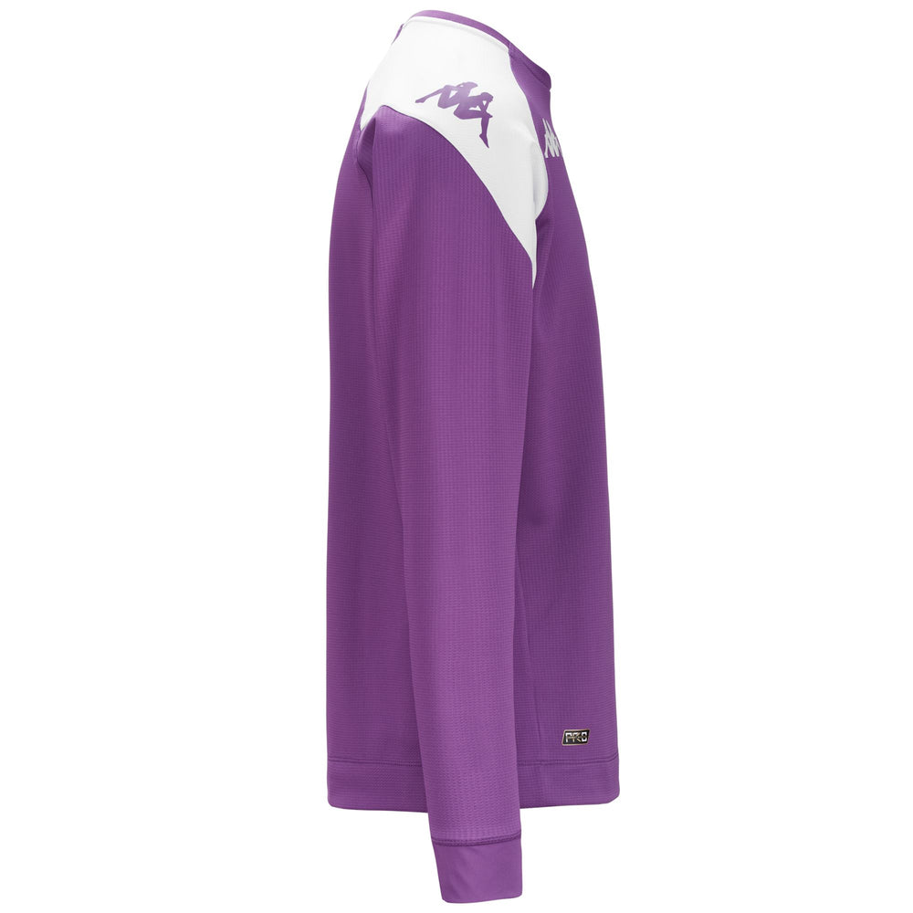 Fleece Man ALDREN PRO 7 VALLADOLID Jumper BRIGHT VIOLET - WHITE Dressed Front (jpg Rgb)	