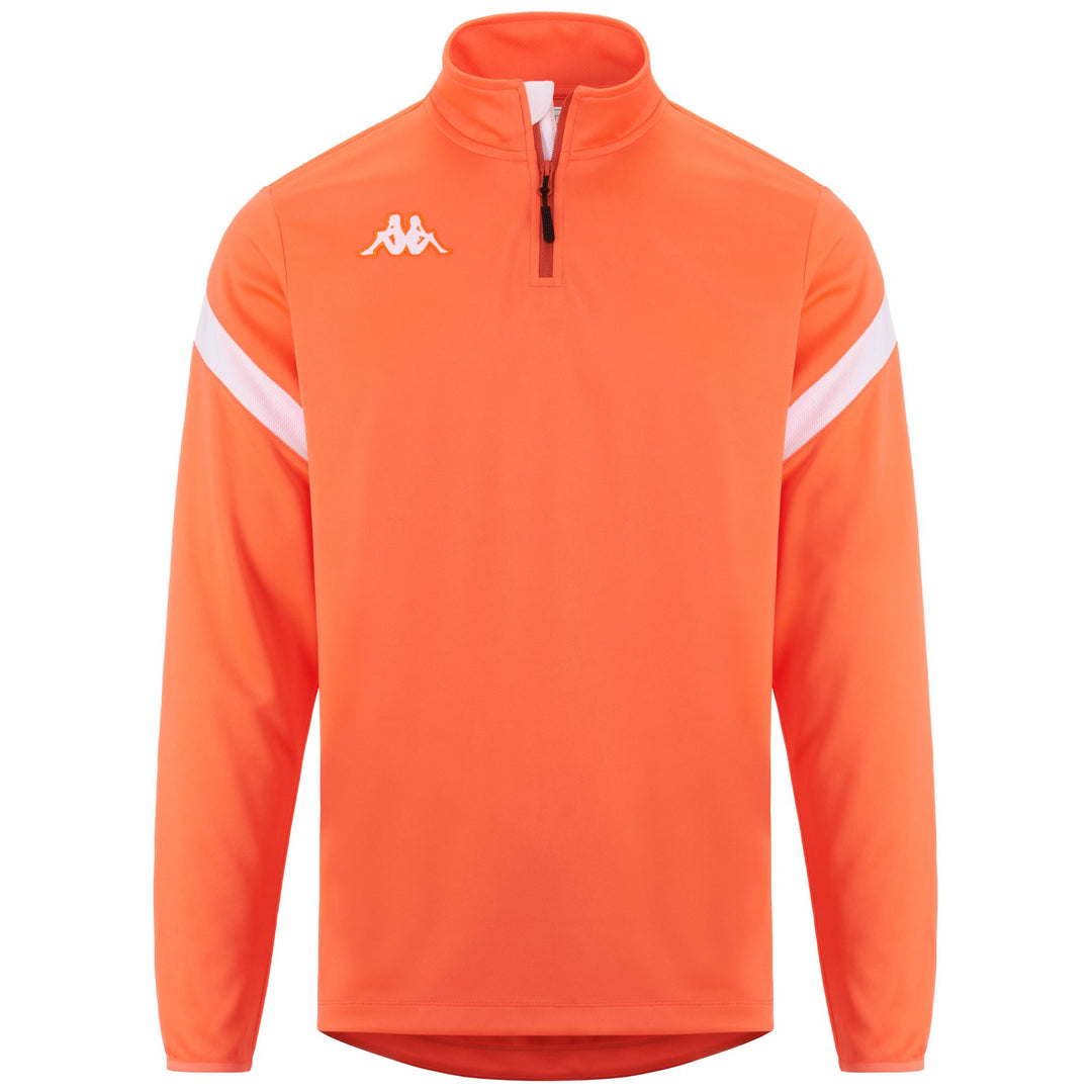 Fleece Man KAPPA4FOOTBALL DOLVOLE Jumper ORANGE FLAME-WHITE Photo (jpg Rgb)			