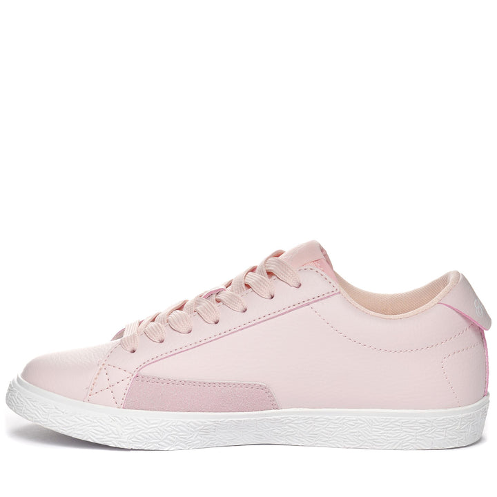 Sneakers Woman LOGO ASTRIDW Low Cut PINK LT-WHITE Dressed Side (jpg Rgb)		