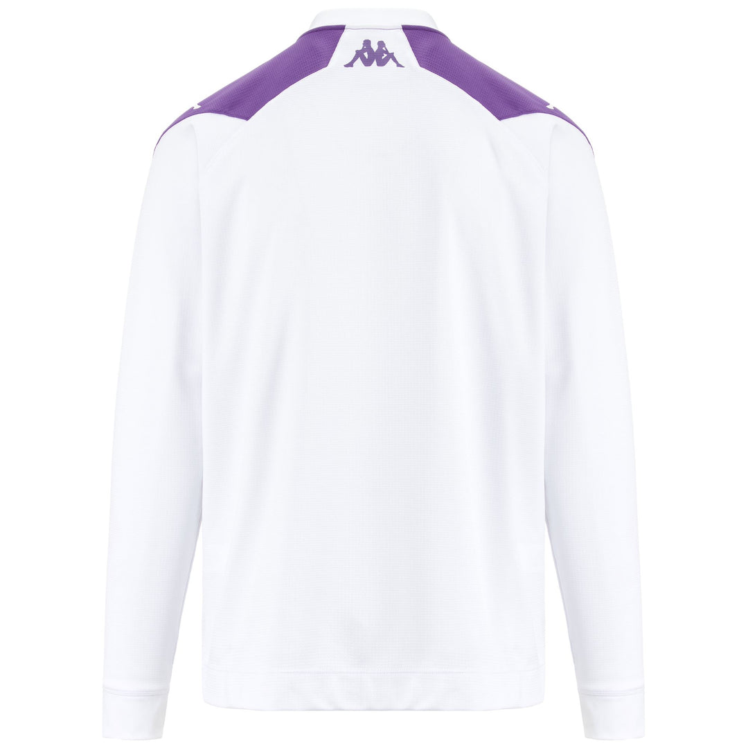 Fleece Man ABLAS PRO 7 VALLADOLID Jumper WHITE - BRIGHT VIOLET Dressed Side (jpg Rgb)		