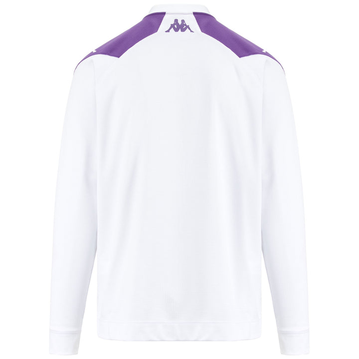 Fleece Man ABLAS PRO 7 VALLADOLID Jumper WHITE - BRIGHT VIOLET Dressed Side (jpg Rgb)		